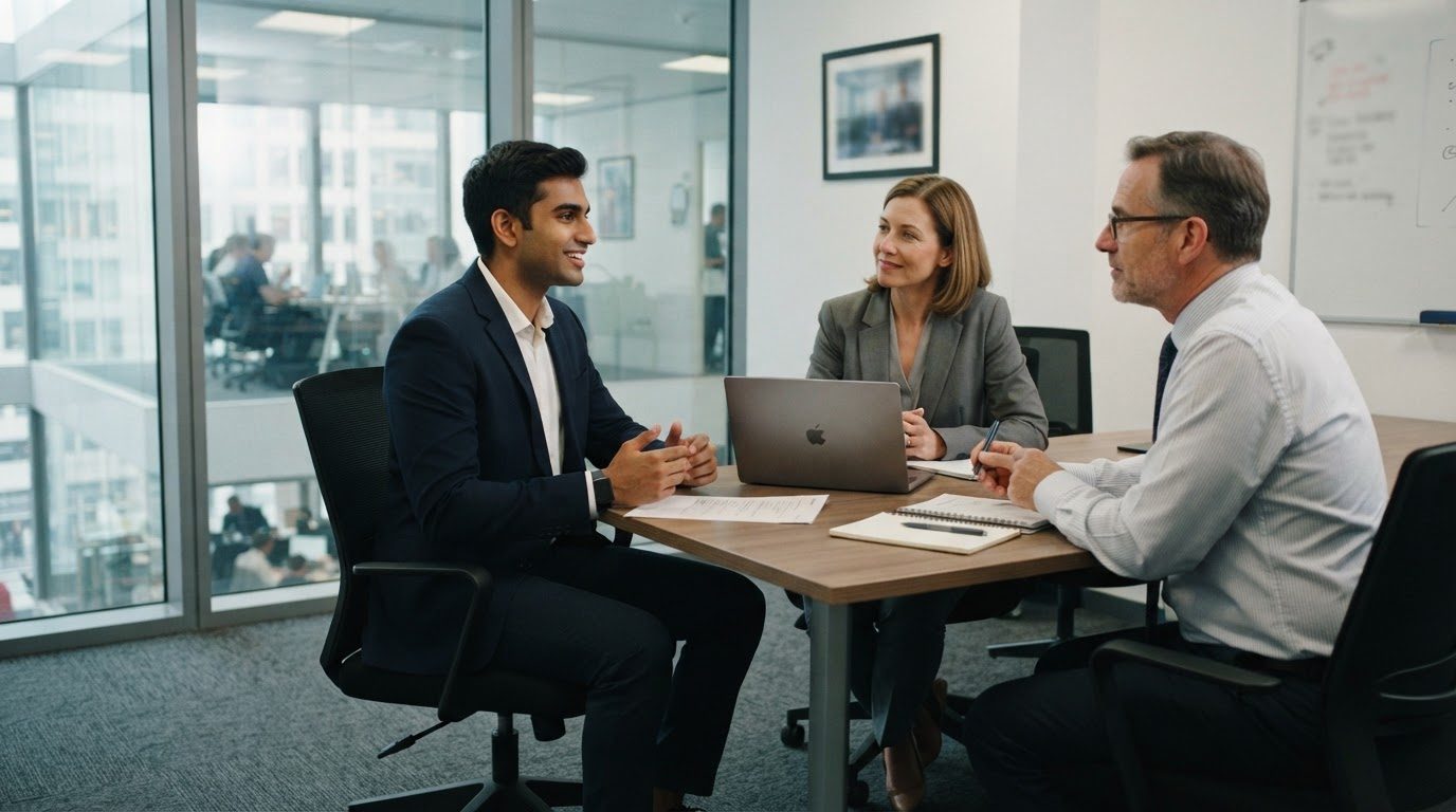 A Marga Evolearn graduate in an interview with a hiring partner